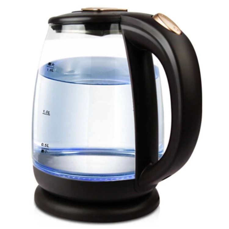 Fast Boiling Kitchenaid Electric Glass Tea Kettle LED Light Electric Kettle Coloring Changing