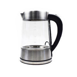 Removable Lid Clear Glass Electric Kettle For Water Heating 1800w / 220v