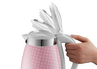 Pink Cordless Electric Tea Kettle Boil Dry Overheat Protecting Safe Operate